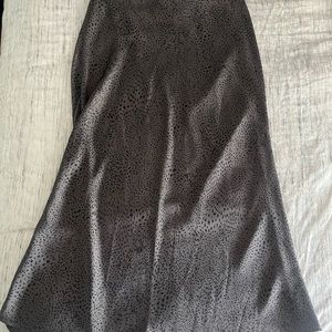 Babaton silk midi skirt size 8 in leopard grey - NWOT